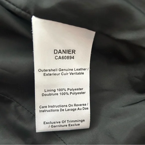 Danier Quilted Moto Jacket Coat with Leather Panels - Picture 6 of 9